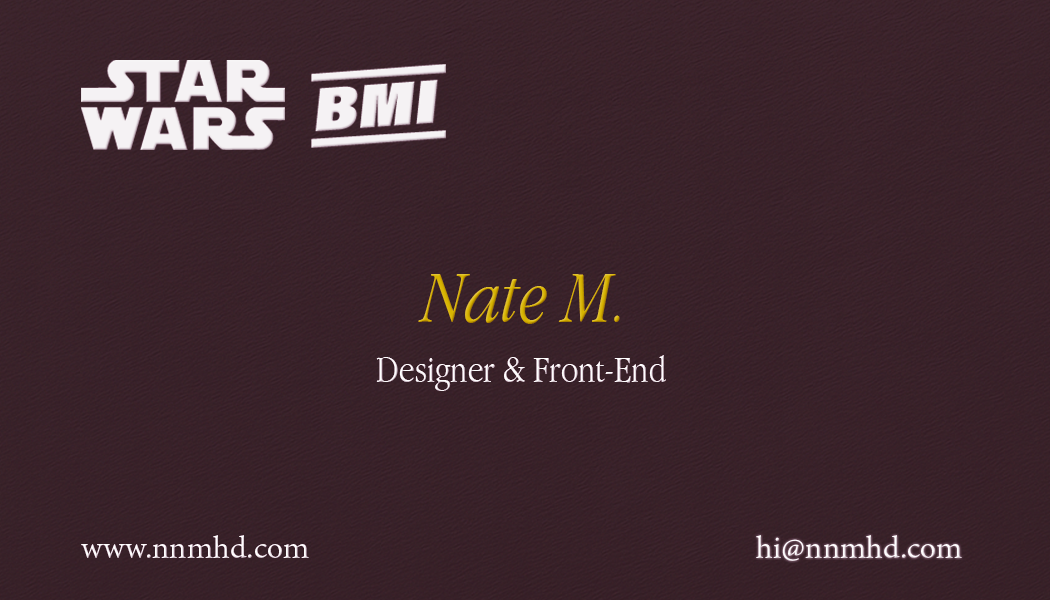 Star Wars BMI